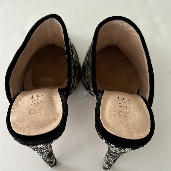 Raye Logan Mule in Black Brocade and Dust Bag - Picture 7 of 15